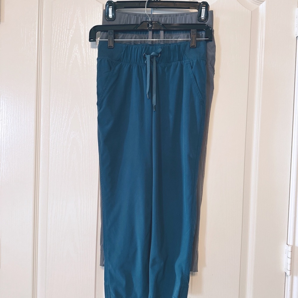 Champion Jogger Trousers Cropped with Drawstring Size XS 2 Pieces Gray Teal